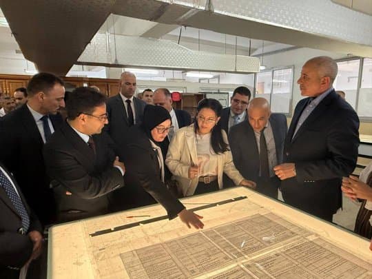 Abdelatif inspects the progress of development programs at the National Commercial Register Center