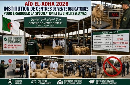 Aïd el-Adha 2026: establishment of mandatory sales centers to eradicate speculation and illegal circuits