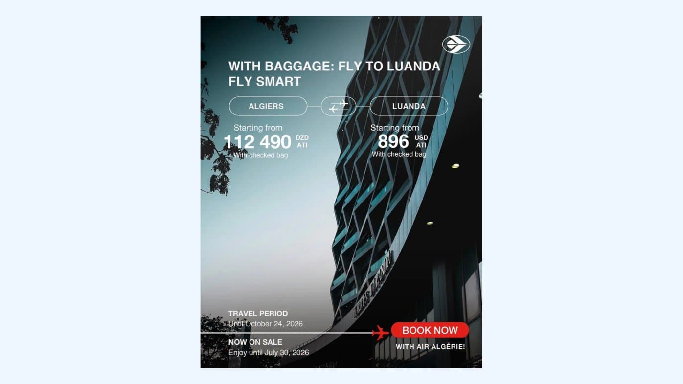 "Air Algérie" launches new route to the Angolan capital Luanda