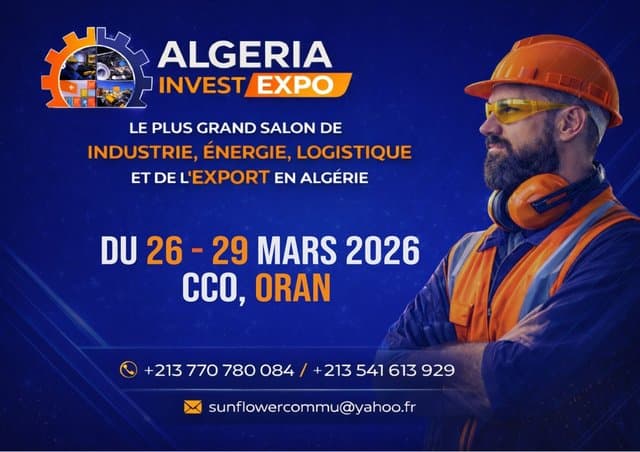 Algeria Invest Expo: Over 150 exhibitors expected