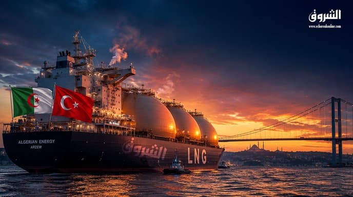 Algeria is the second largest supplier of liquefied natural gas to Turkey