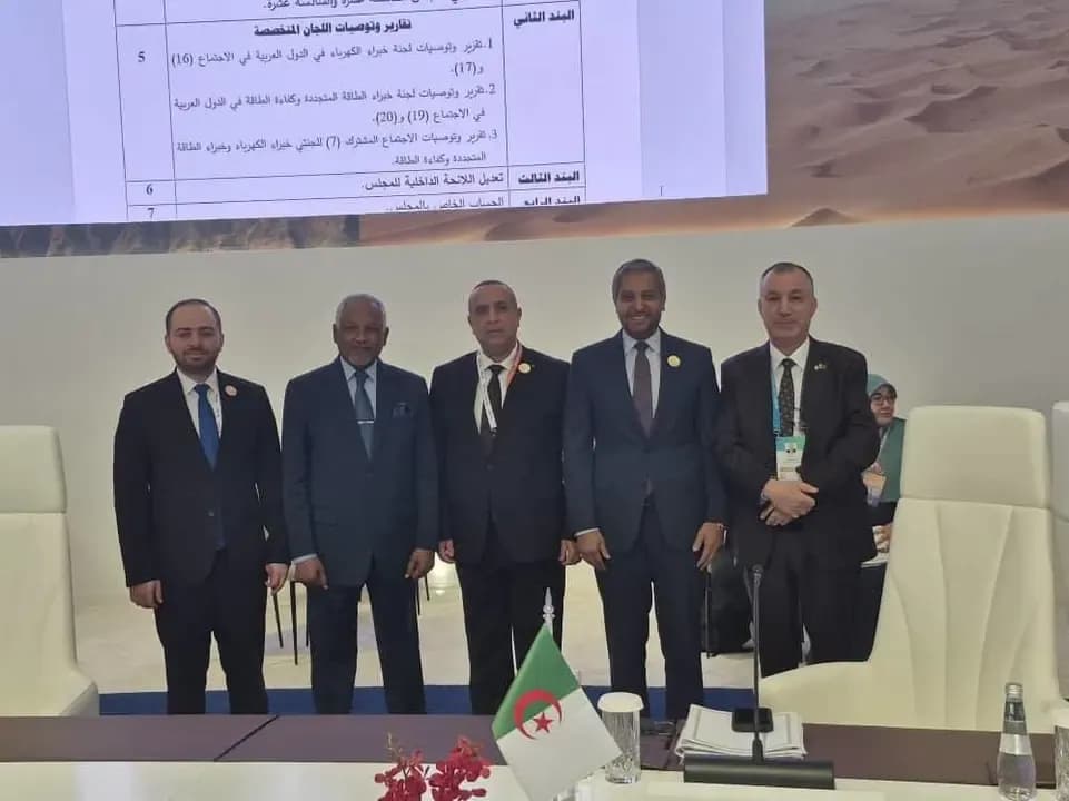 Arab Ministerial Council for Electricity: Algeria Elected as Deputy Chairman of the Executive Office