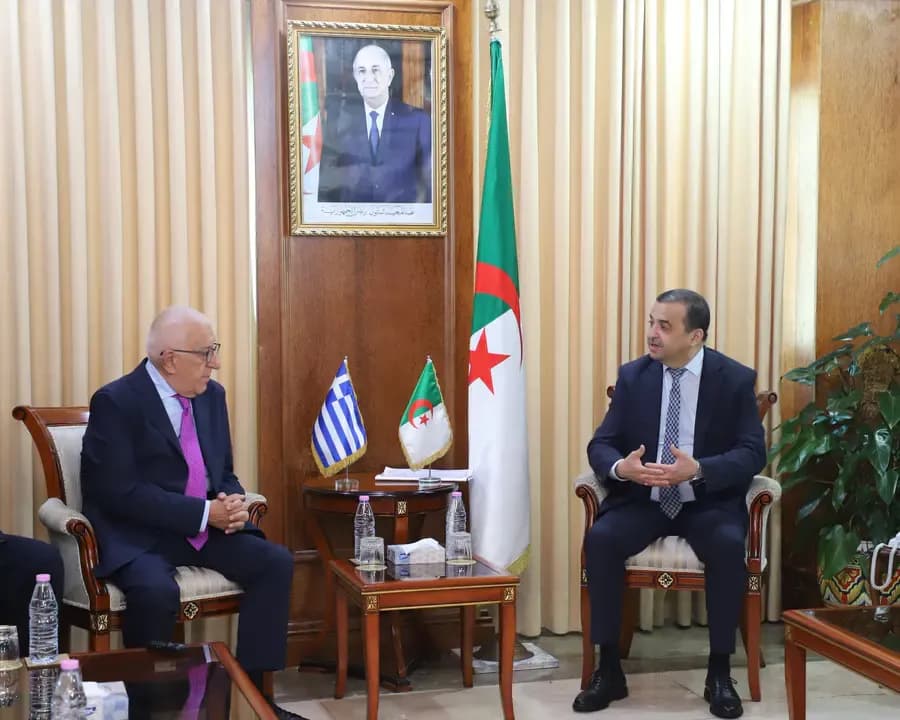 Arkab discusses with the President of the Greek Parliament enhancing bilateral cooperation in the hydrocarbons sector