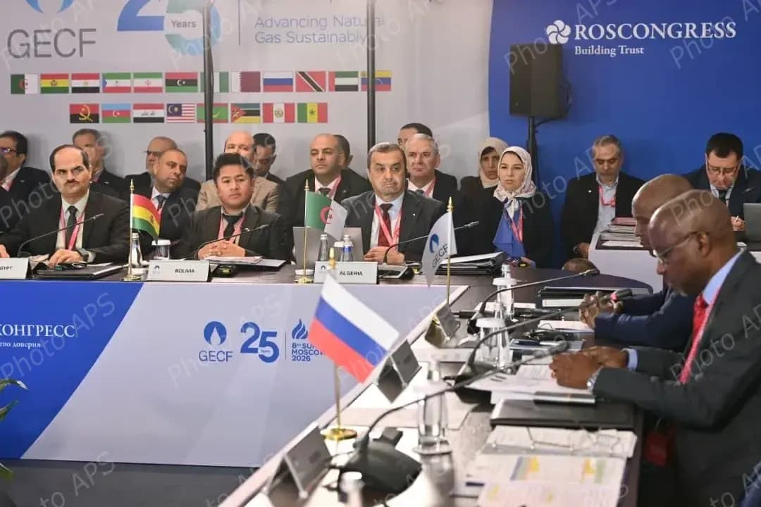 Arqab confirms from Moscow Algeria's commitment to enhancing international cooperation in the gas sector