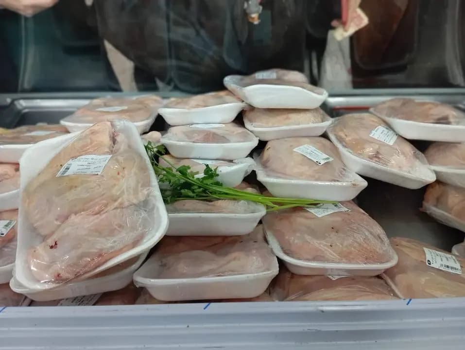 Disposal of frozen chicken stock at a price of 350 DZD/kg starting tomorrow, Monday