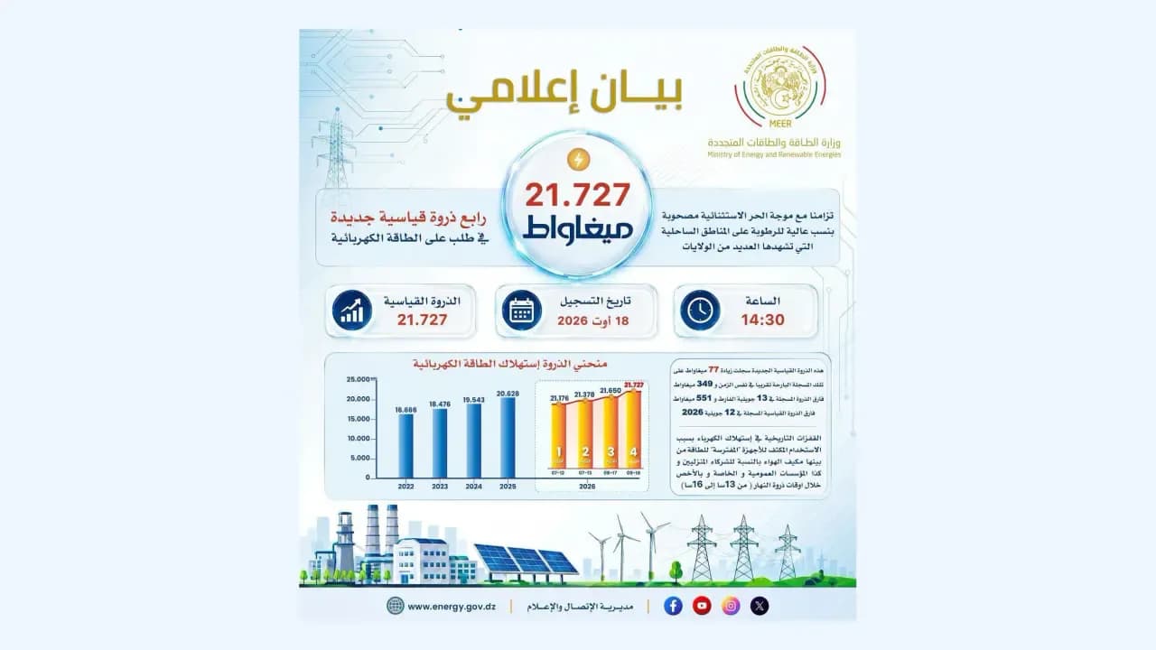 Electricity: Fourth Record Consumption Peak Registered This Year
