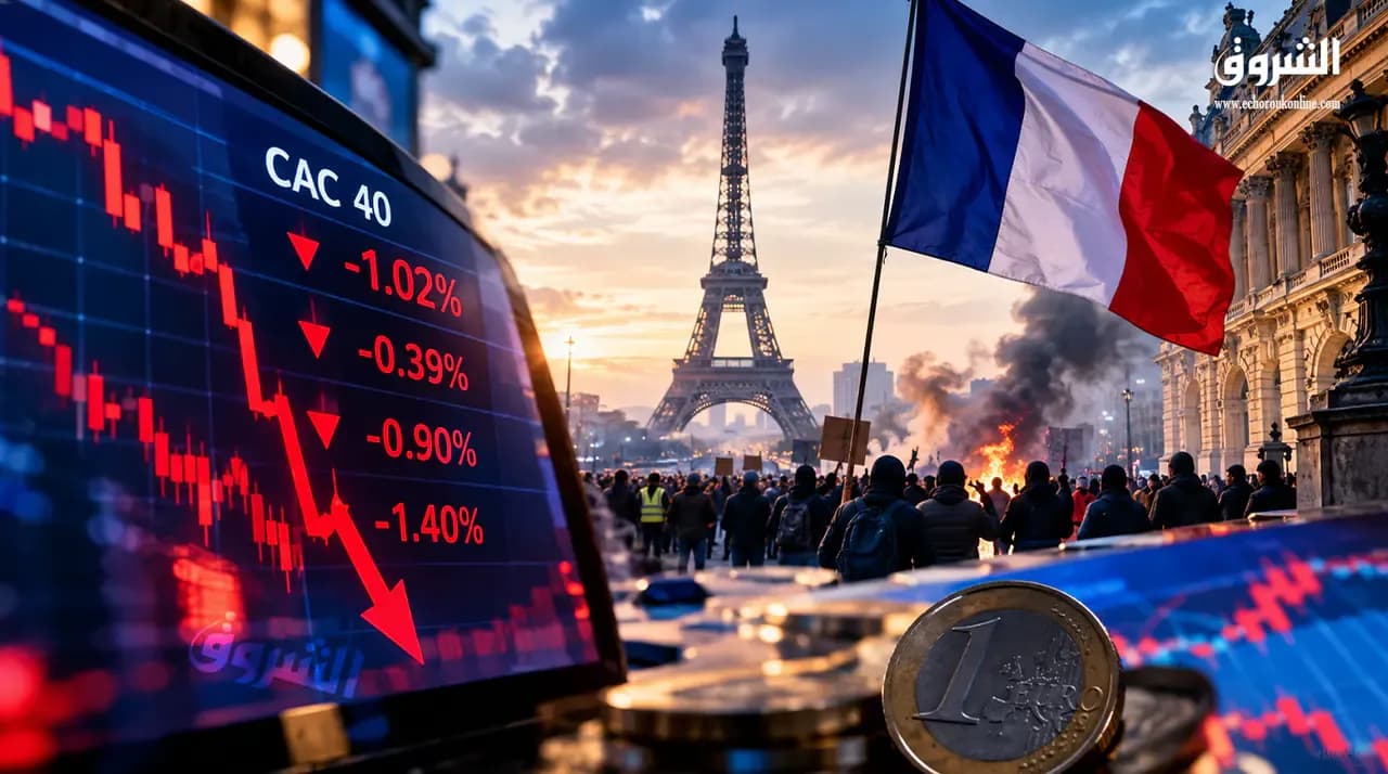 French stocks decline amid rising protests