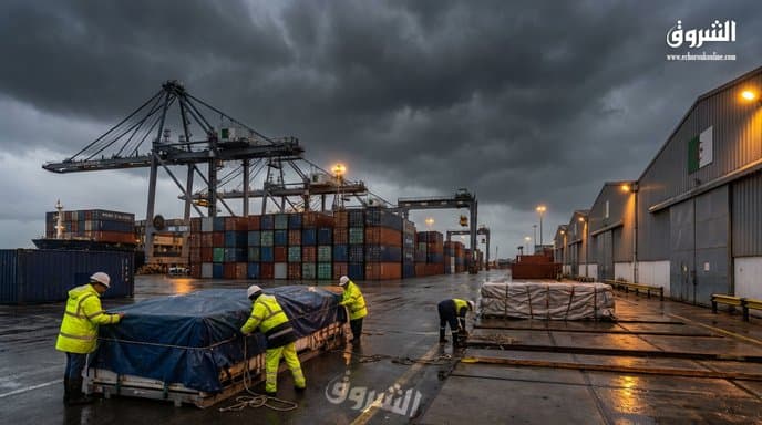 In Preparation for Strong Winds.. Algerian Ports Take Urgent Measures to Protect Equipment and Workers