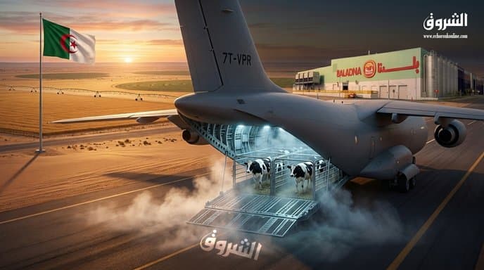 In the largest air transport operation for animals globally.. Algeria will receive 30,000 cows for the 'Baladna' project