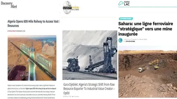 International media highlights the importance of the Gara Djebilet - Tindouf railway line
