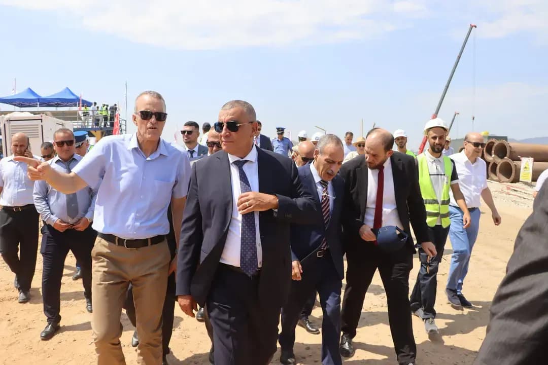 Jlaoui inspects the progress of the Annaba phosphate port expansion project