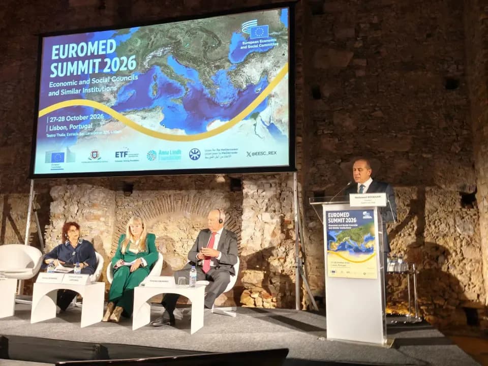 Mr. Boukhari participates in Lisbon at the Euro-Mediterranean summit of economic and social councils and similar institutions