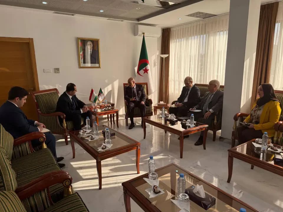 Mr. Kourtel discusses ways to enhance cooperation with the Ambassador of Tajikistan in Algeria
