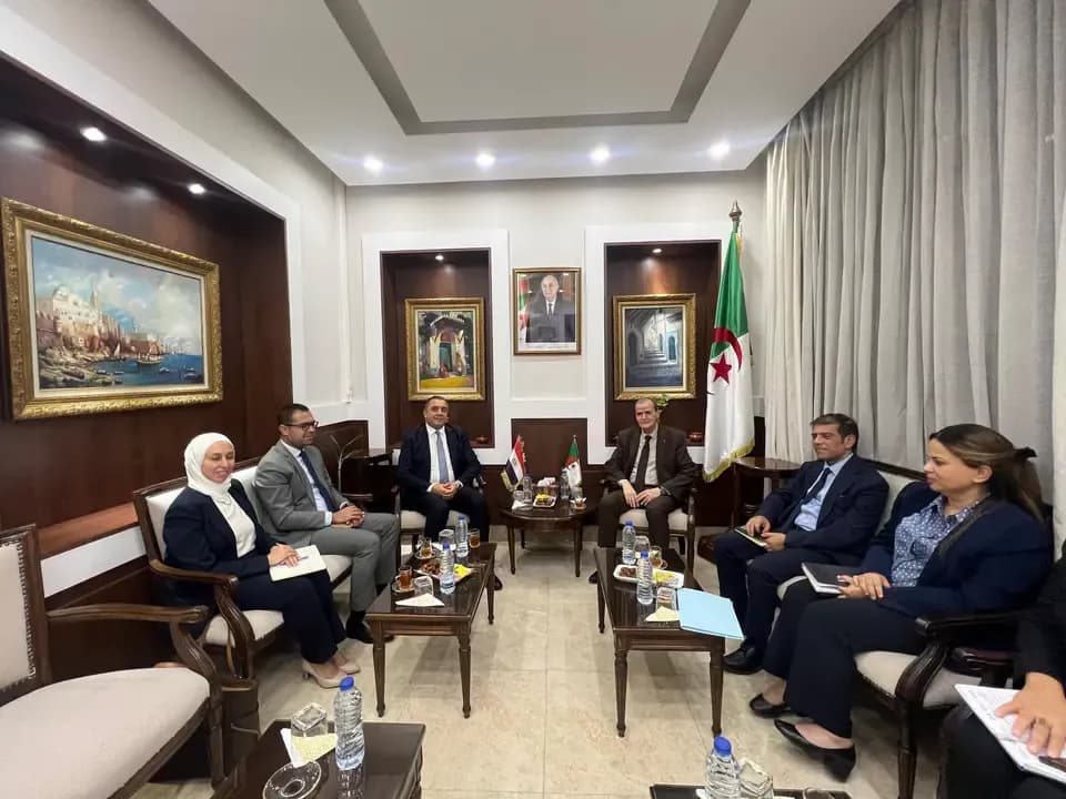 Mr. Rzig discusses ways to enhance bilateral cooperation with the Egyptian ambassador in Algeria