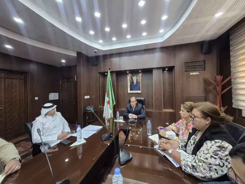 Mr. Rzig supervises a working meeting to follow up on the project's progress