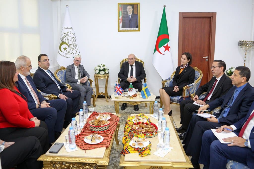 Pharmaceutical Industry: Gouidri Explores Cooperation and Investment Opportunities with the Ambassadors of Sweden and the UK