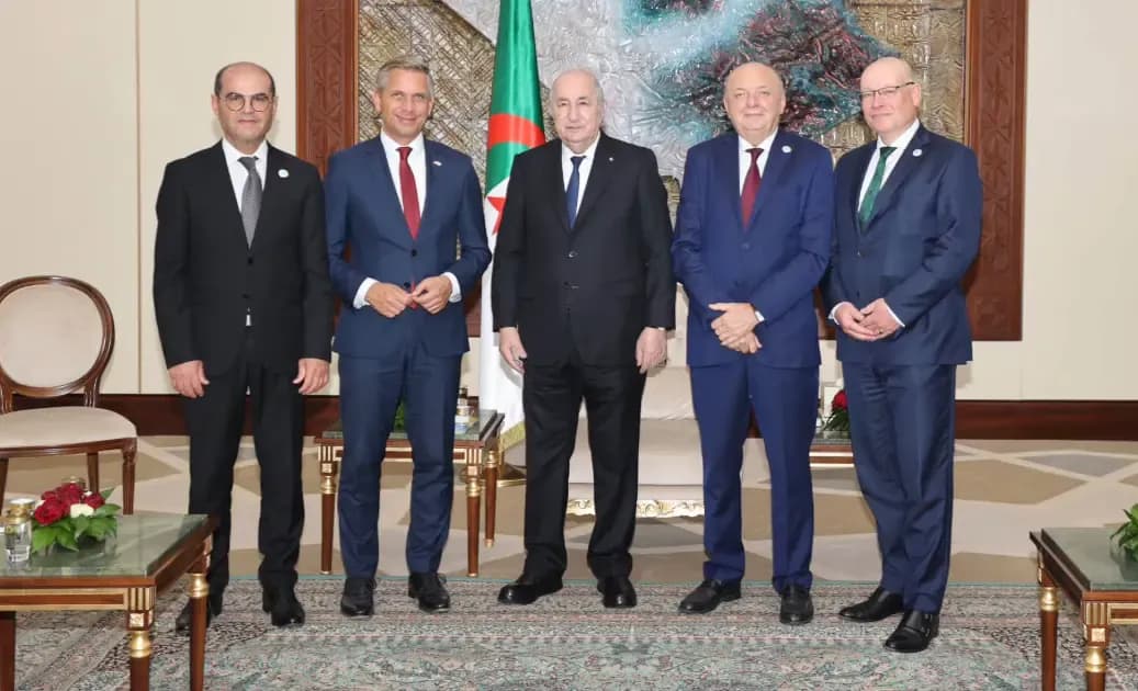 President Tebboune Receives Energy Ministers of Countries Involved in the South Hydrogen Corridor Project 'SouthH2'