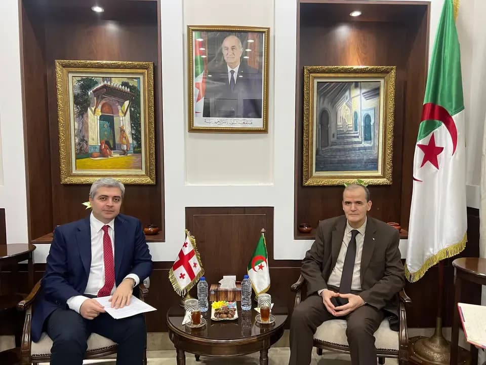 Rzig discusses enhancing bilateral cooperation with the Georgian ambassador in Algeria