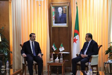 Algerian Minister of State and Minister of Energy Holds Talks with His Syrian Counterpart