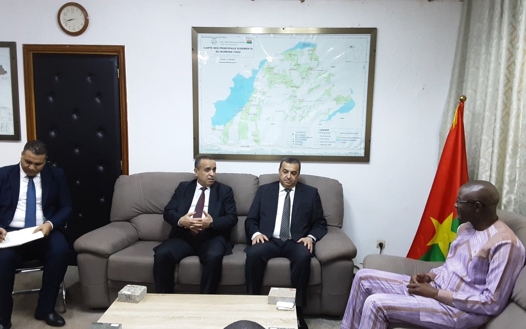 Arqab and Ajjal in a working session in Ouagadougou with the Burkinabe Minister of Energy