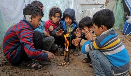 Children in Gaza Die Due to Severe Cold