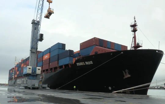 Docking of the Largest Container Ship at the 'Gent Gent' Port
