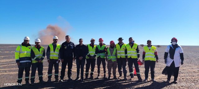 Gara Djebilet: Explosive Blasting Operation for Iron Ore Extraction