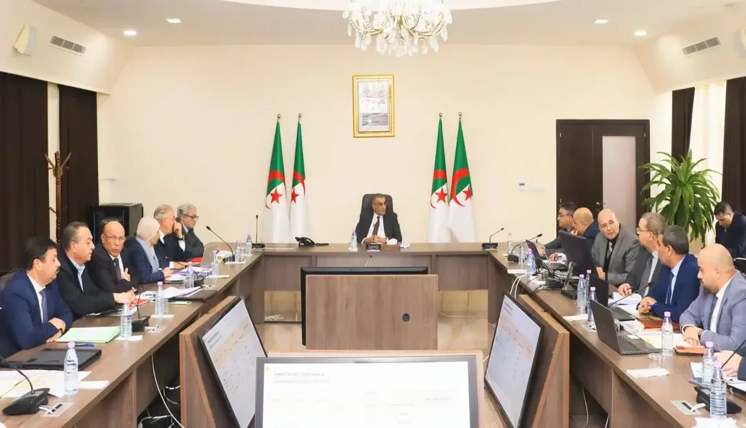 Jalawi chairs a meeting to monitor the progress of the Annaba-Blad El-Hadba mining line