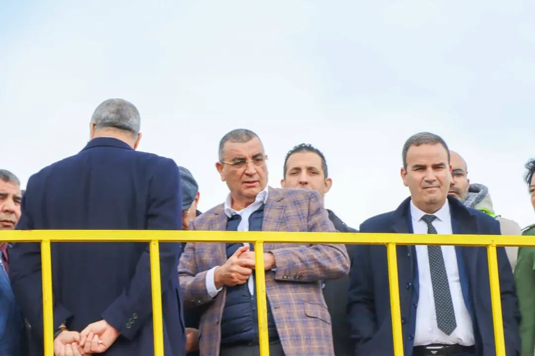 Jalawi inspects the construction workshops of the Bouchekif (Kalam) - Souk Ahras section of the Eastern Mining Line