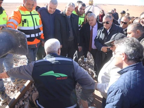 Jalawi inspects various facilities and installations of the Béchar-Beni Abbes-Tindouf railway line