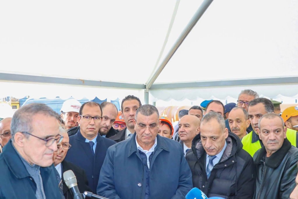 Jalawi on a field visit to monitor the Eastern Mining Line works and the expansion of Annaba Port