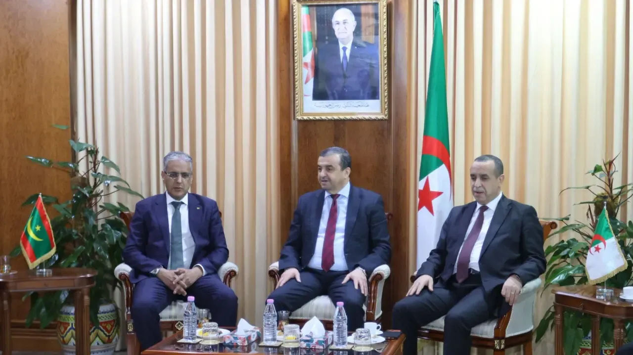 Mr. Aqrab and Mr. Ajal receive the Mauritanian Minister of Energy and Oil