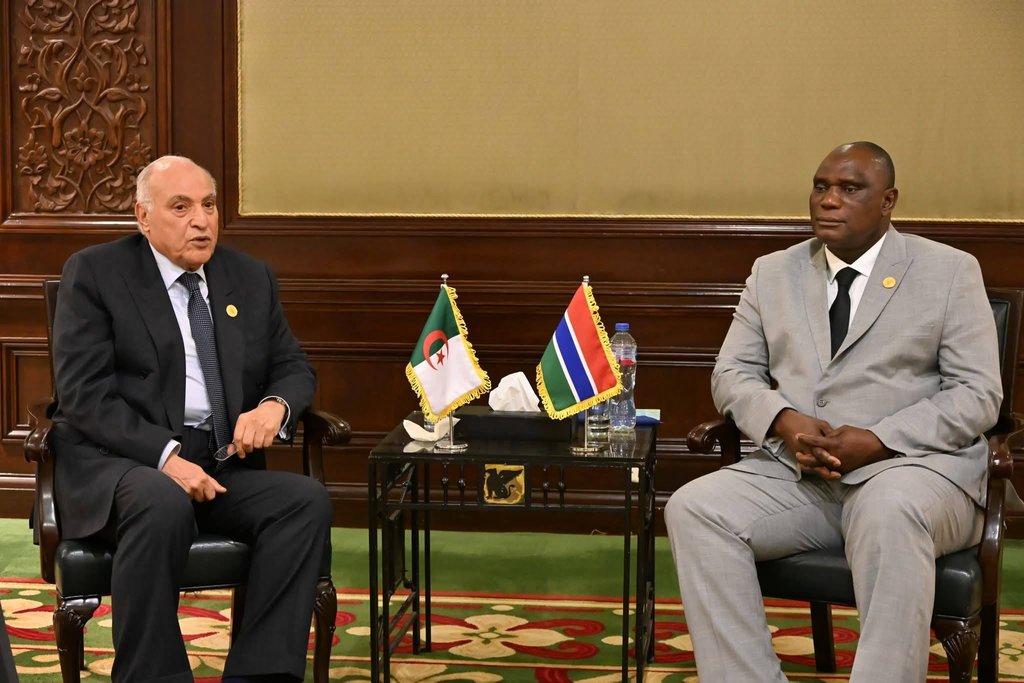Mr. Attaf Holds Bilateral Talks with Gambian Counterpart in Cairo