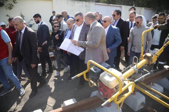 Mr. Djalawi inspects the Eastern Mining Railway Project in Annaba and El Tarf