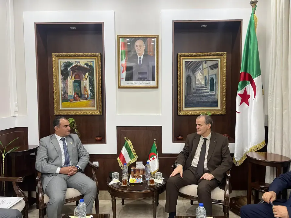Mr. Rzig discusses with the Ambassador of Kuwait the prospects of enhancing trade cooperation between the two countries