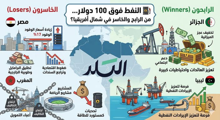 Oil above 100 dollars... Who are the winners and losers in North Africa? - Iqtissad Al Balad