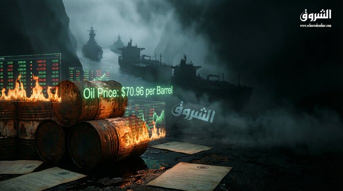 Oil prices rise as tensions escalate.. Brent April at $70.96