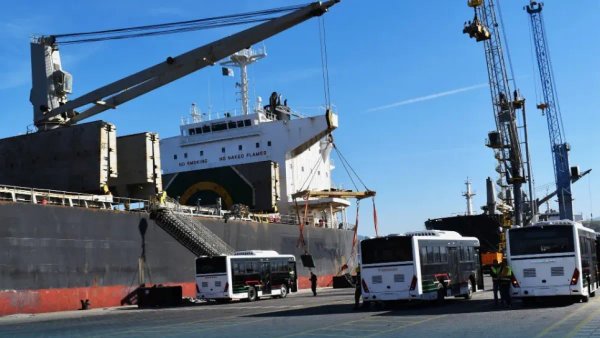 Receipt of a new shipment of buses