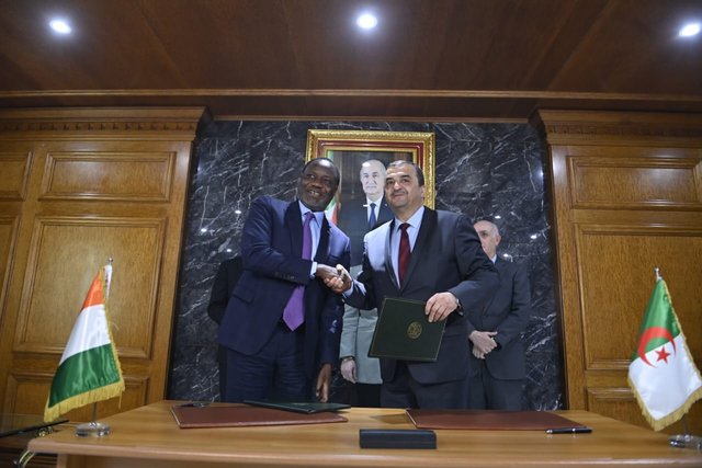 Signing of a Cooperation Agreement between Algeria and the Republic of Côte d'Ivoire in the Fields of Hydrocarbons and Mining