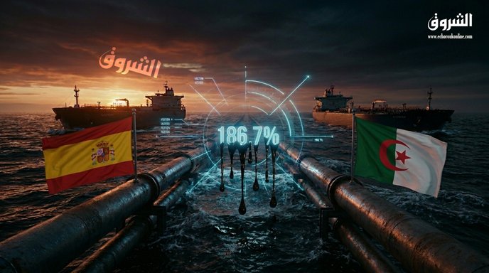 With 186.7%.. Algeria achieves a record jump in crude oil exports to Spain